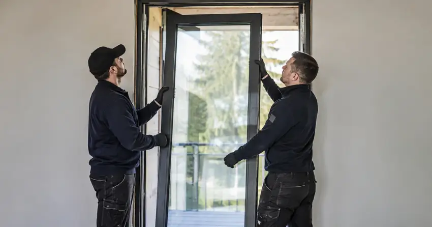 new glass panel being fitted into door frame in Tottenham