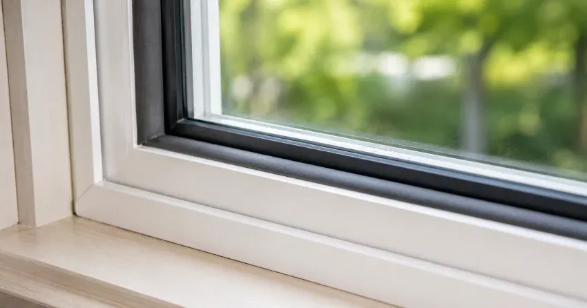 technician inspecting window weatherstripping for drafty window repair Tottenham